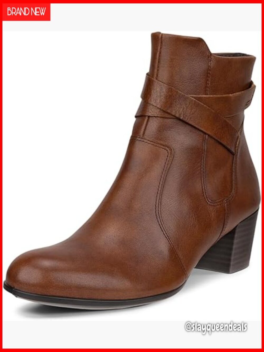 Women's Ankle Boots with Inside Zipper, Smooth Leather, Comfort Technology